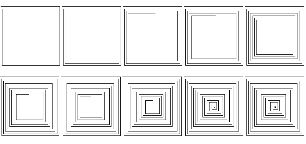 Single pen drawing process