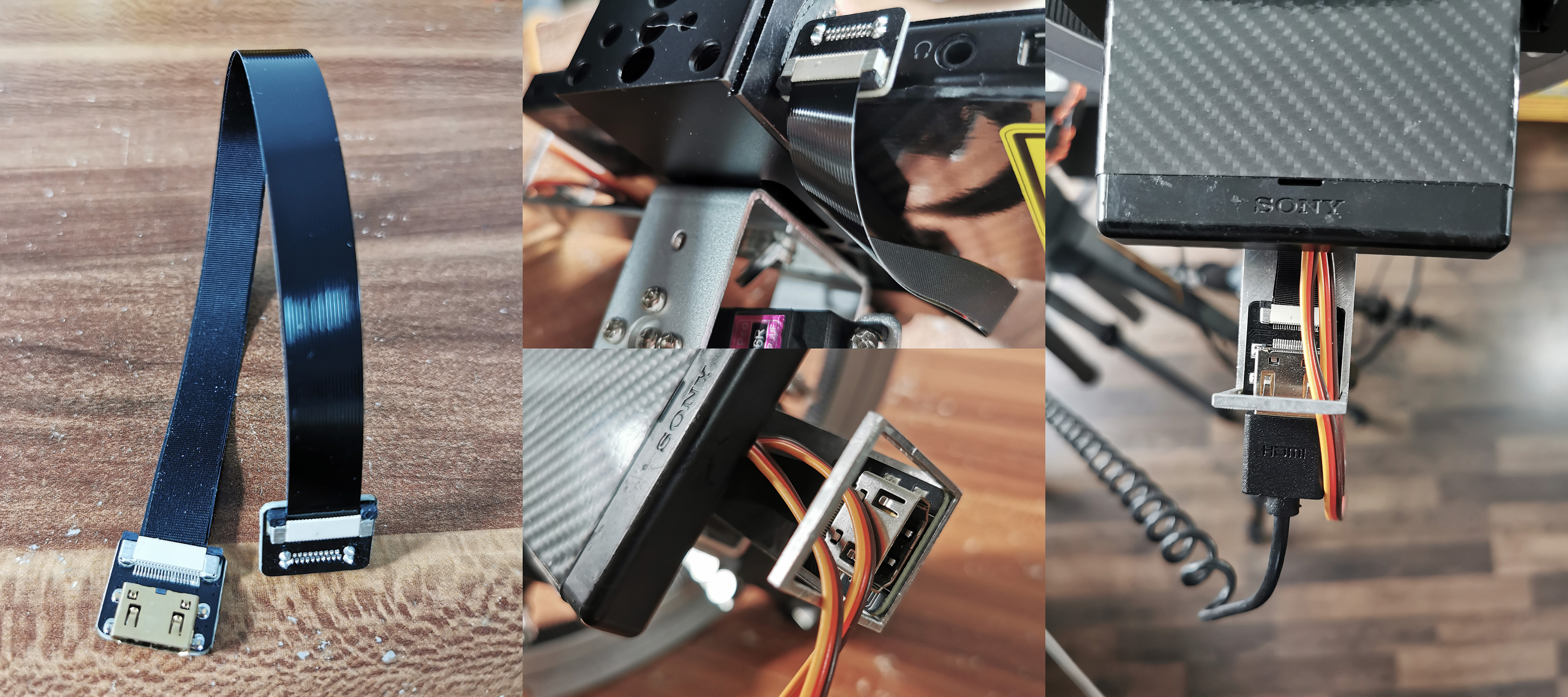 HDMI extension with 90° connector