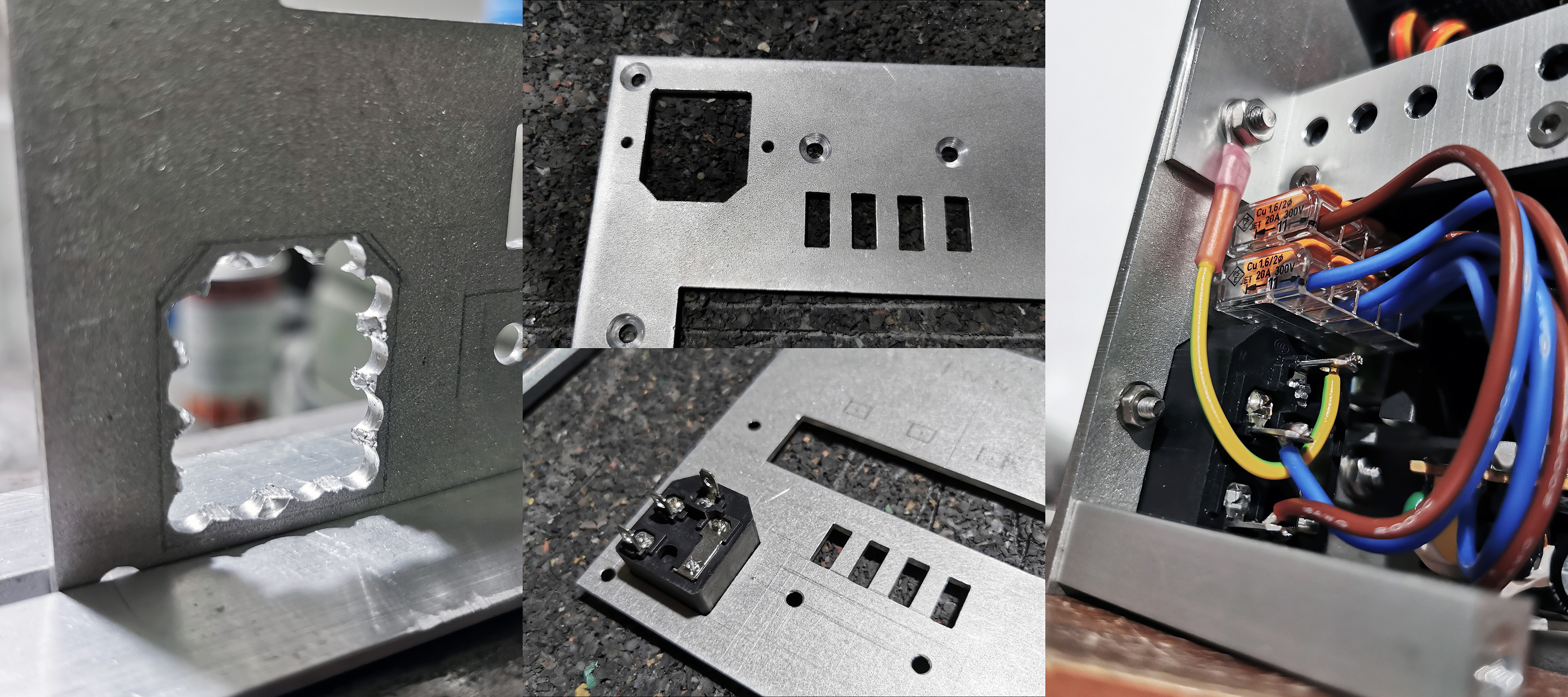 C14 power socket installation