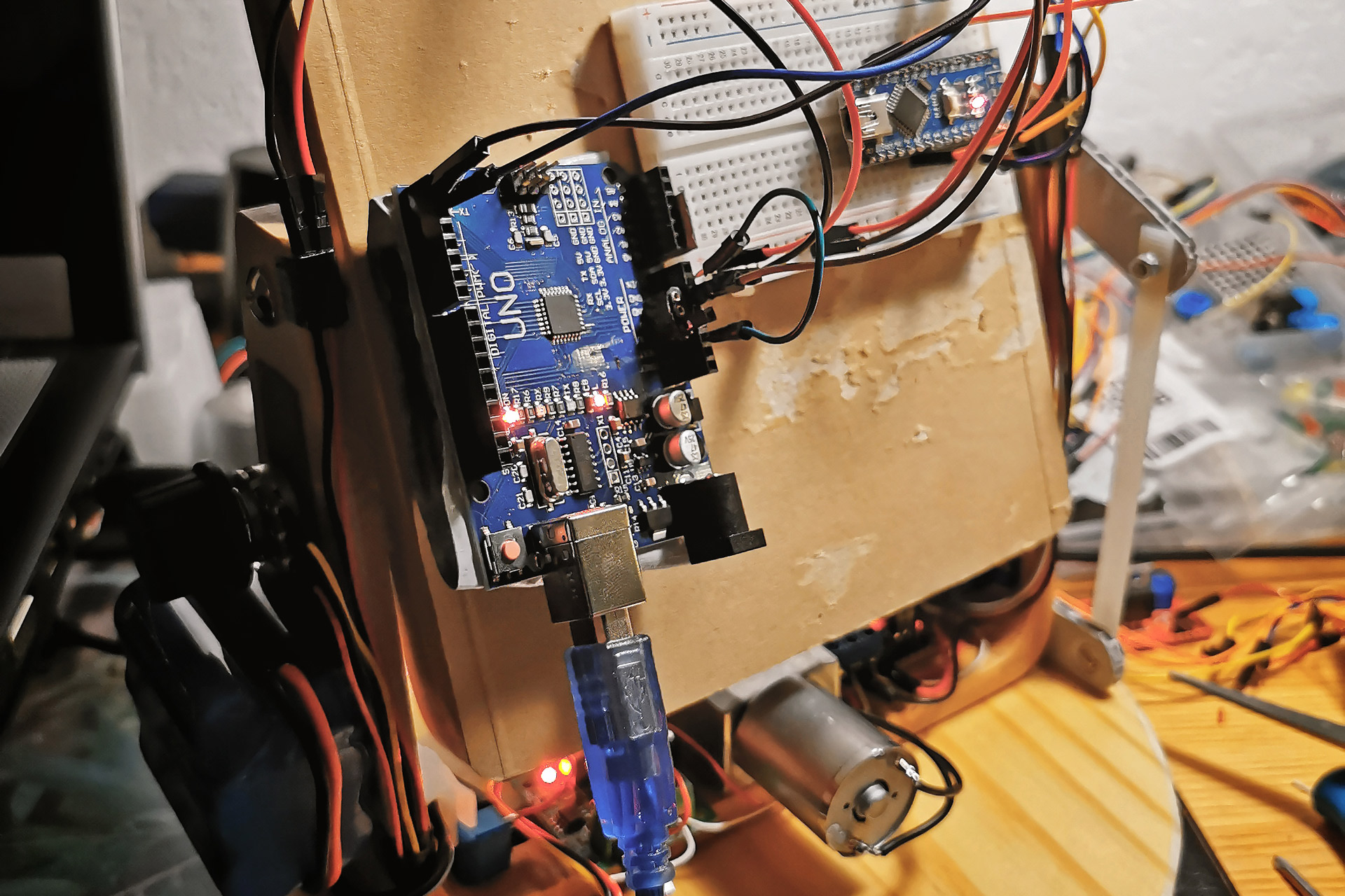 electronics at the back